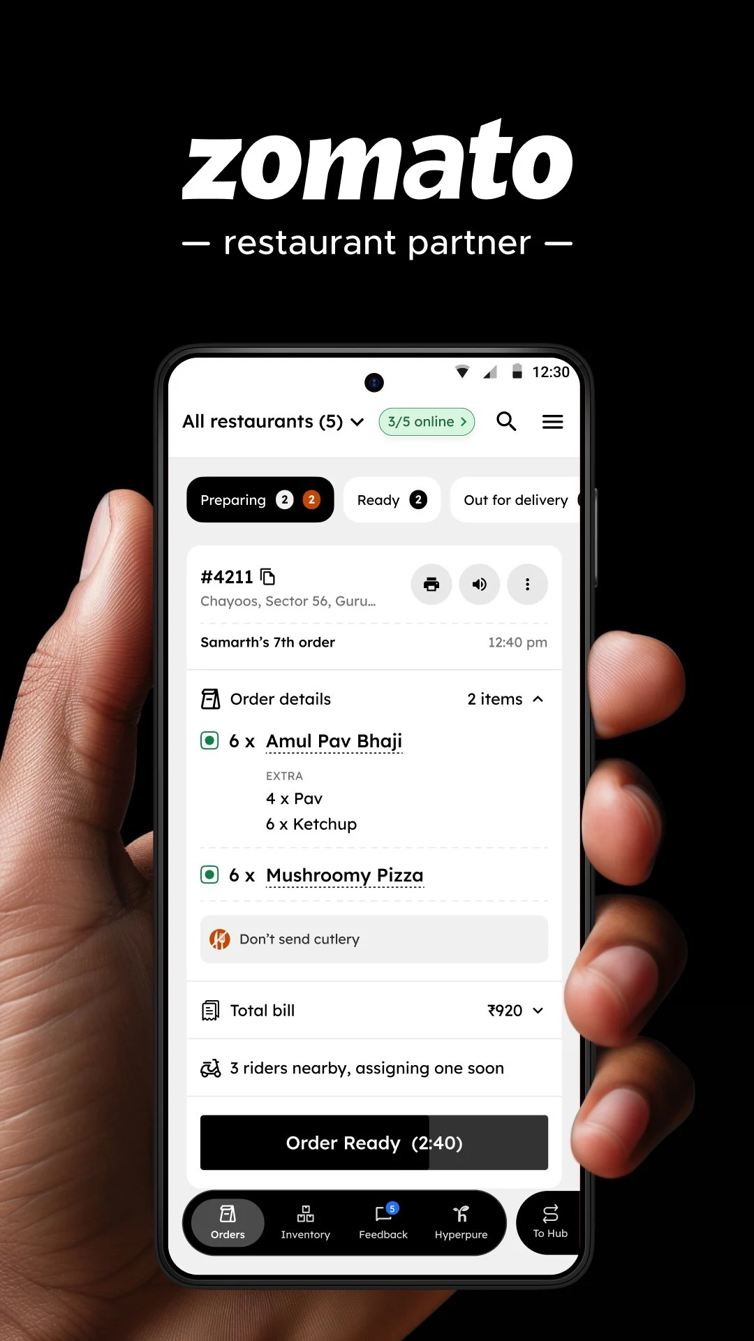 Zomato Restaurant Partner screenshot